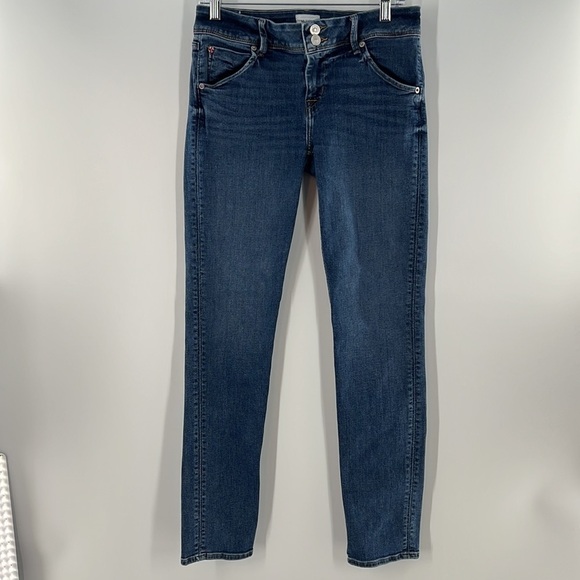HUDSON COLLIN SKINNY BUTTON FLAP POCKETS MID RISE JEANS SIZE 28 - Picture 2 of 8